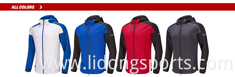 Oem Custom Logo Men's Long Sleeve Casual Sport Hoodie Sweatshirt Wholesale Men Full Zip Up Jackets